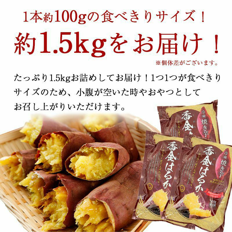 どっさり1.5kg!! 紅はるか 焼き芋 さつまいも 好きにa - その他 加工食品